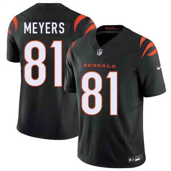 Men Cincinnati Bengals  81 Dohnte Meyers Black 2026 F U S E  Vapor Untouchable Limited Stitched Football Jersey