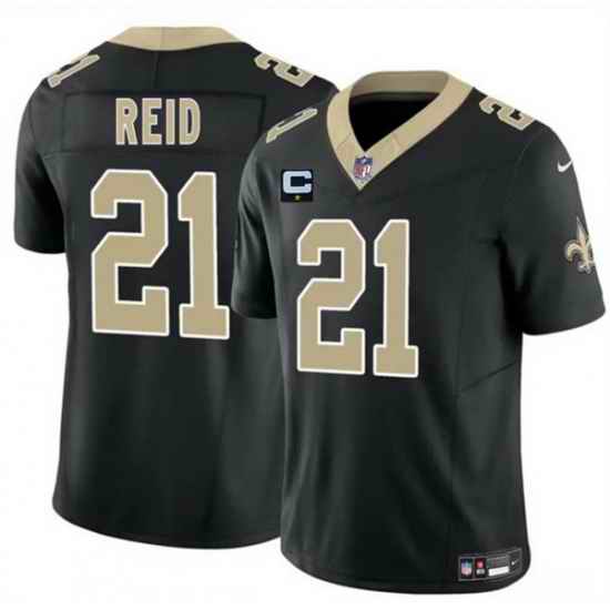Men New Orleans Saints 21 Justin Reid Black 2025 F U S E With 1 Star C Patch Vapor Limited Stitched Football Jersey