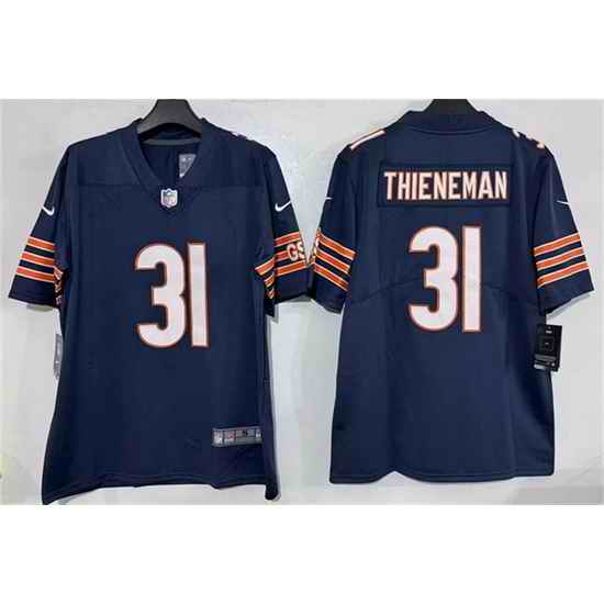 Men Chicago Bears  31 Dillon Thieneman Navy 2026 Draft Vapor Untouchable Limited Stitched Football Jersey