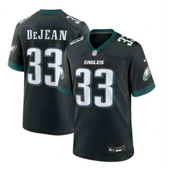Men Philadelphia Eagles 33 Cooper DeJean Black  F U S E Vapor Untouchable Limited Stitched Football Jersey