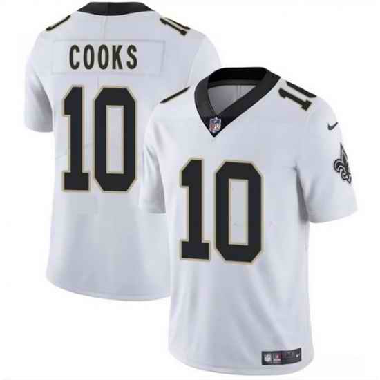 Men New Orleans Saints 10 Brandin Cooks White 2025 Vapor Limited Stitched Football Jersey