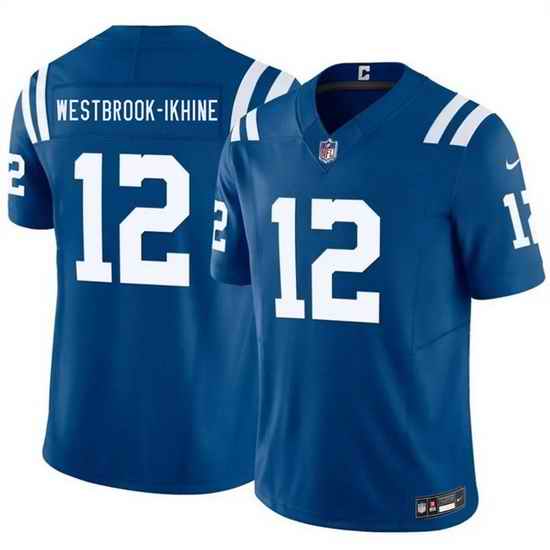 Men Indianapolis Colts  12 Nick Westbrook Ikhine Blue 2026 F U S E  Vapor Limited Stitched Football Jersey