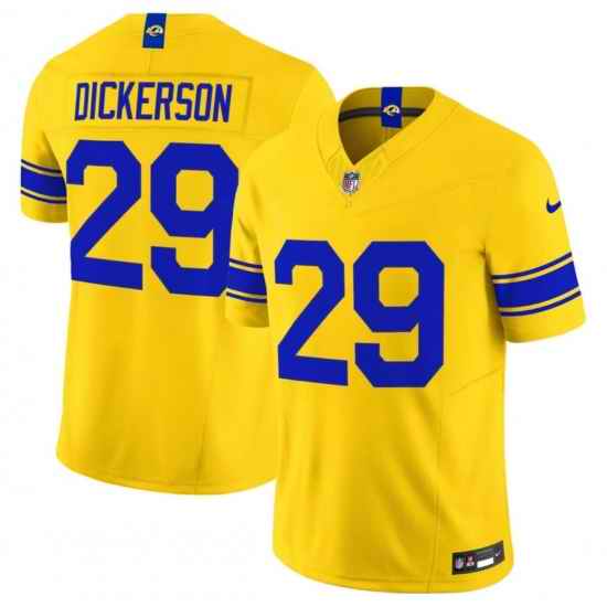 Men's Los Angeles Rams #29 Eric Dickerson Yellow 2026 F.U.S.E. Vapor Limited Football Stitched Jersey