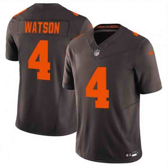 Men Cleveland Browns 4 Deshaun Watson Brown 2025 F U S E  Alpha Dawg Limited Stitched Football Jersey