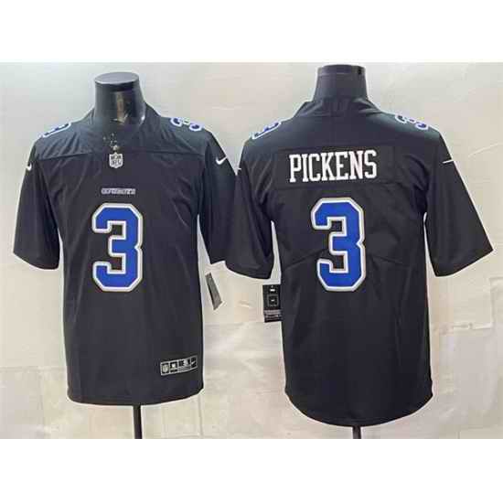 Men Dallas Cowboys 3 George pickens Black Fashion Vapor Untouchable Limited Stitched Football Jersey