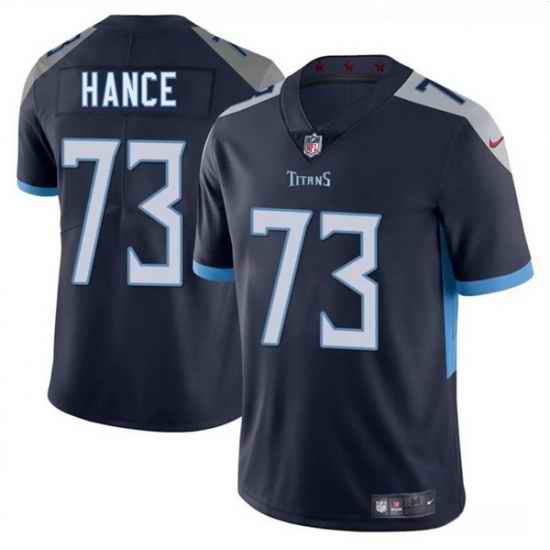 Men Tennessee Titans 73 Blake Hance Navy 2025 Vapor Limited Stitched Football Jersey