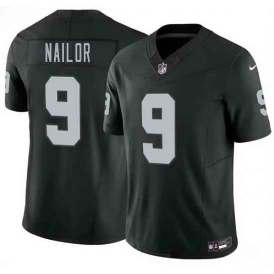 Men Las Vegas Raiders  9 Jalen Nailor Black 2026 F U S E  Vapor Untouchable Limited Stitched Football Jersey