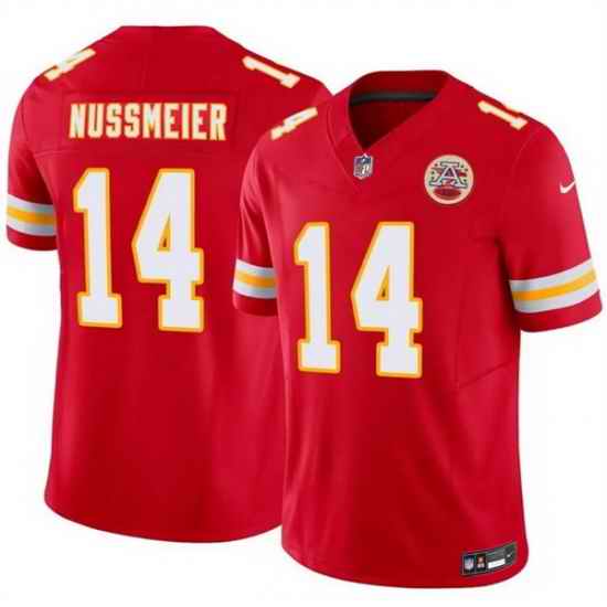 Men Kansas City Chiefs  14 Garrett Nussmeier Red 2026 Draft F U S E  Vapor Untouchable Limited Stitched Football Jersey