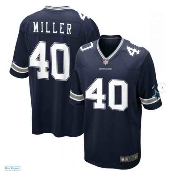 Men Nike Dallas Cowboys Von Miller #40 Blue F U S E Stitched NFL Jersey