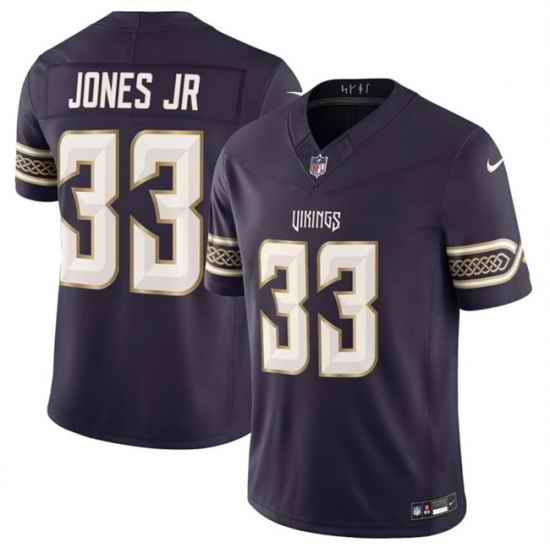 Men Minnesota Vikings  33 Aaron Jones Sr  Deep Purple 2026 F U S E  Rivalries Collection Limited Stitched Football Jersey