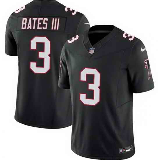Men Atlanta Falcons 3 Jessie Bates III Black F U S E Vapor Untouchable Limited Stitched Football Jersey