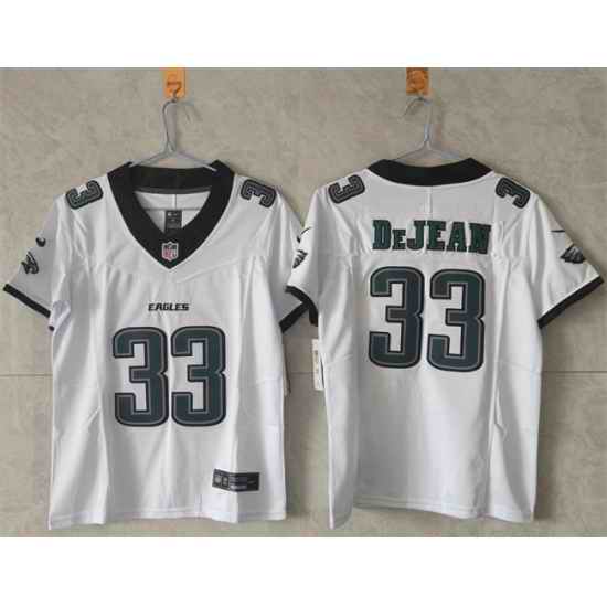 Women Philadelphia Eagles 33 Cooper DeJean White New F U S E  Vapor Untouchable Limited Stitched Football Jersey