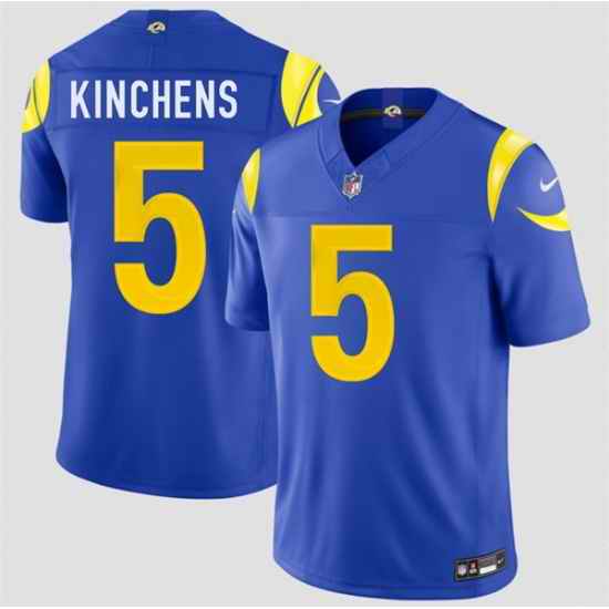 Men Los Angeles Rams  5 Kamren Kinchens Royal 2026 F U S E  Vapor Limited Stitched Football Jersey