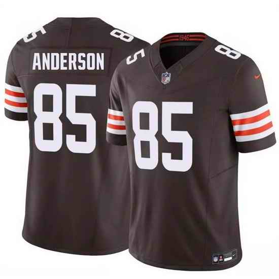 Men Cleveland Browns  85 Aaron Anderson Brown 2026 Draft F U S E  Vapor Limited Stitched Football Jersey