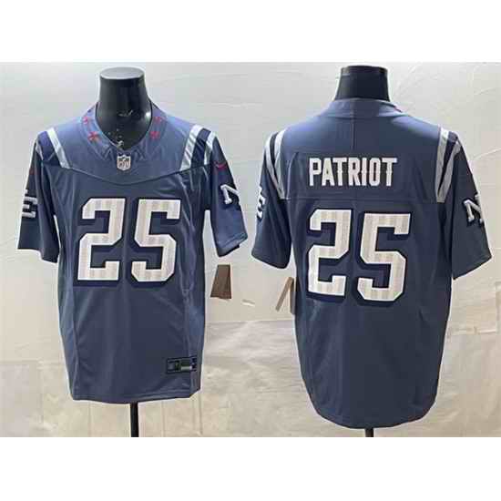 Men New England Patriots 25 Patriot 2025 F U S E Rivalries Vapor Limited Stitched Football Jersey