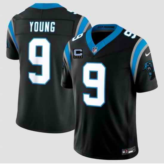 Men Carolina Panthers 9 Bryce Young Black 2026 F U S E 4 Star C Patch Vapor Limited Stitched Football Jersey