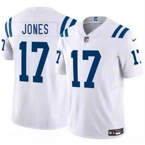 Men Indianapolis Colts 17 Daniel Jones White 2025 F U S E  Vapor Limited Stitched Football Jersey