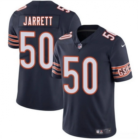 Men Chicago Bears 50 Grady Jarrett Navy 2025 Vapor Stitched Football Jersey