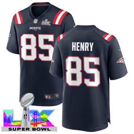 Men Women youth New England Patriots #85 Hunter Henry 2025 2026 Super Bowl LX F U S E Stitched NFL Jersey Blue