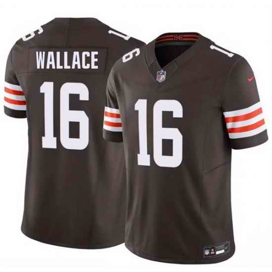 Men Cleveland Browns  16 Tylan Wallace Brown 2026 F U S E  Vapor Limited Stitched Football Jersey