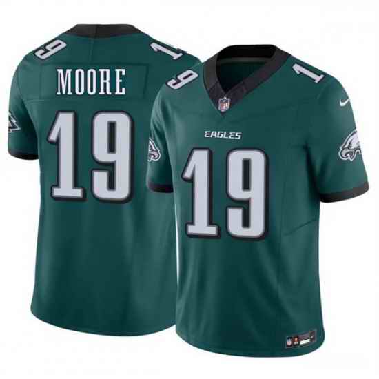 Men Philadelphia Eagles  19 Elijah Moore Green 2026 F U S E  Vapor Untouchable Limited Stitched Football Jersey