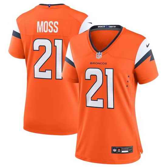 Women Denver Broncos Nike Riley Moss #21 Orange Team F U S E Stitched Jersey