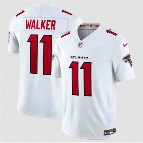 Men Atlanta Falcons  11 Jalon Walker White 2026 New F U S E  Vapor Untouchable Limited Stitched Football Jersey