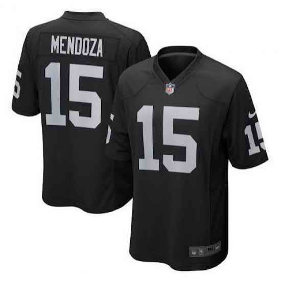 Las Vegas Raiders 15 MENDOZA Black Vapor Limited Stitched Jersey