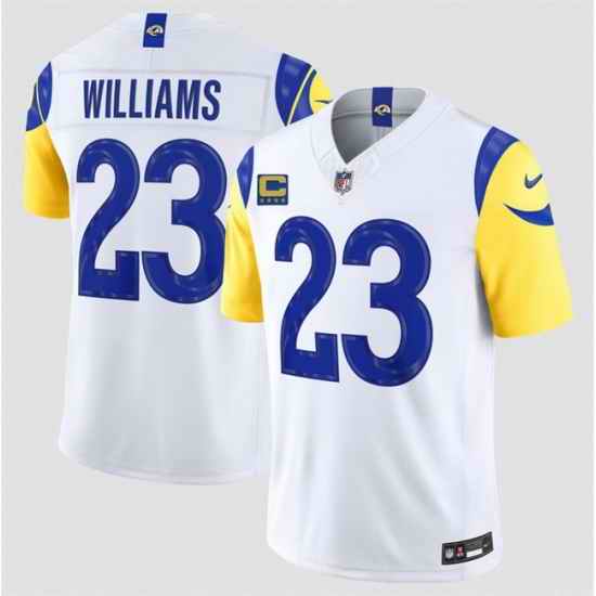 Men Los Angeles Rams Kyren Williams White 2026 F U S E 4 Star C Patch Vapor Limited Stitched Football Jersey