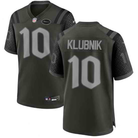 Mens New York Jets 10 Cade Klubnik Black Rivalries Collection Jersey