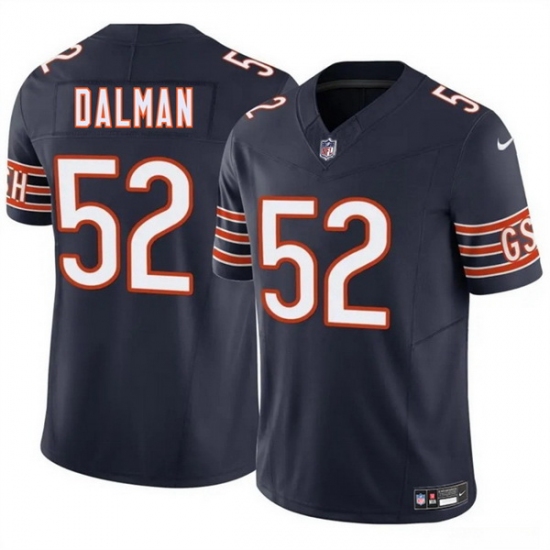 Men Chicago Bears 52 Drew Dalman Navy 2025 F U S E  Vapor Stitched Football Jersey