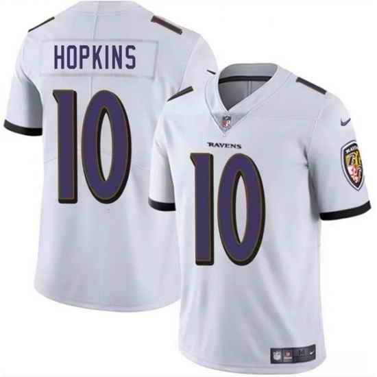 Youth Baltimore Ravens 10 DeAndre Hopkins White Vapor Limited Football Jersey