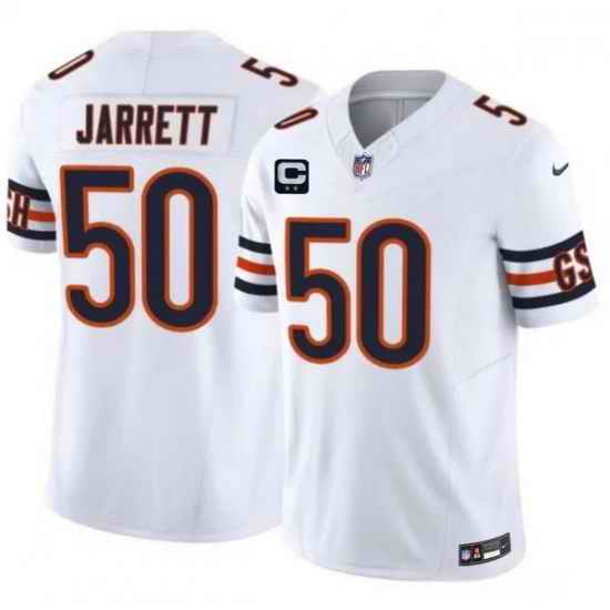 Men Chicago Bears  50 Grady Jarrett White 2026 F U S E  2 Star C Patch Vapor Untouchable Limited Stitched Football Jersey