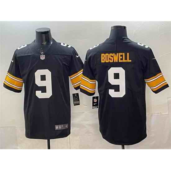 Men Pittsburgh Steelers 9 Chris Boswell Black Vapor Untouchable Stitched Jersey