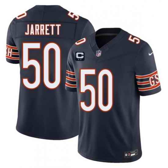 Men Chicago Bears  50 Grady Jarrett Navy 2026 F U S E  2 Star C Patch Vapor Untouchable Limited Stitched Football Jersey