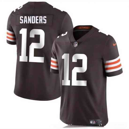 Youth Cleveland Browns 12 Shedeur Sanders Brown 2025 Draft Vapor Untouchable Limited Stitched Football Jersey