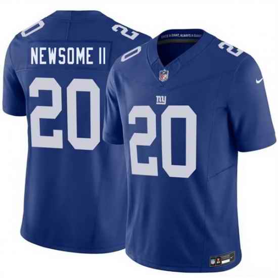 Men New York Giants  20 Greg Newsome II Blue 2026 F U S E  Vapor Untouchable Limited Stitched Jersey
