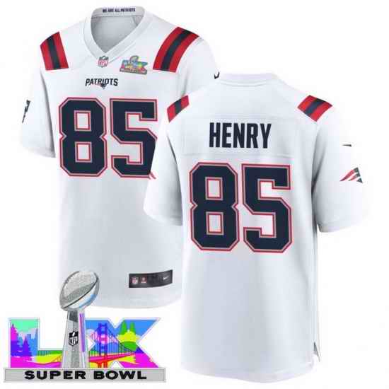 Men Women youth New England Patriots #85 Hunter Henry 2025 2026 Super Bowl LX F U S E Stitched NFL Jersey White