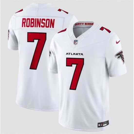 Men Atlanta Falcons  7 Bijan Robinson White 2026 New F U S E  Vapor Untouchable Limited Stitched Football Jersey