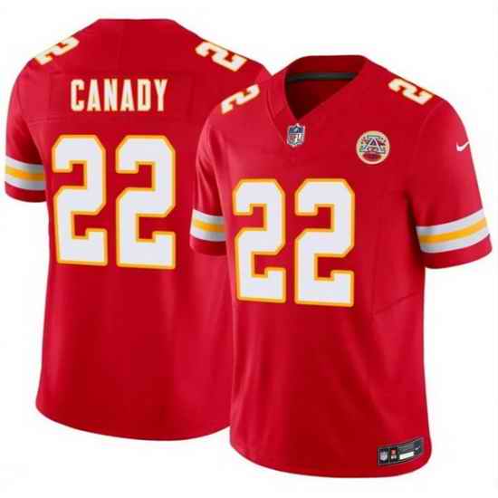 Men Kansas City Chiefs  22 Jadon Canady Red 2026 Draft F U S E  Vapor Untouchable Limited Stitched Football Jersey