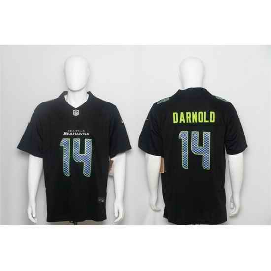 Men Seattle Seahawks 14 Sam Darnold Black 2026 F U S E Vapor Untouchable Limited Stitched Football Jersey