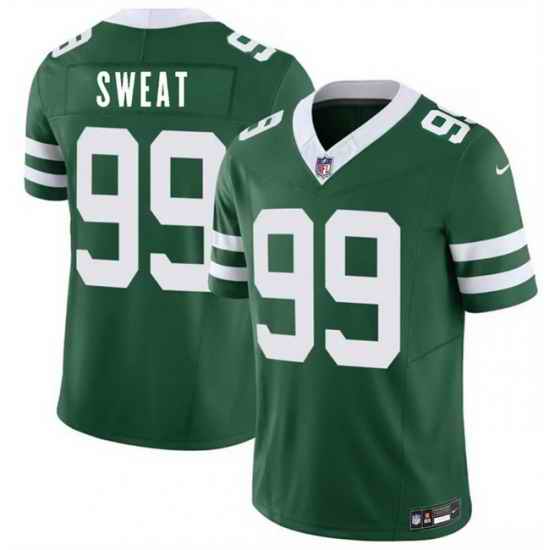 Men New York Jets  99 T Vondre Sweat Green 2026 F U S E  Vapor Untouchable Limited Stitched Jersey
