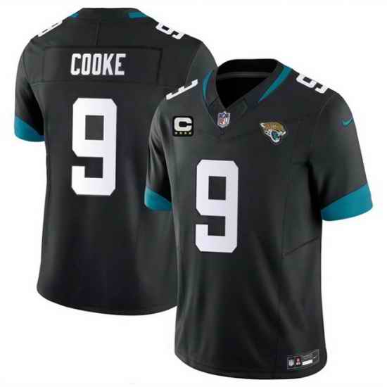 Men Jacksonville Jaguars 9 Logan Cooke Black 2026 F U S E 4 Star C Patch Vapor Limited Stitched Football Jersey