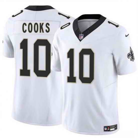 Men New Orleans Saints 10 Brandin Cooks White 2025 F U S E Vapor Limited Stitched Football Jersey