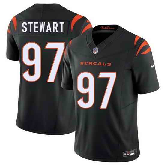 Youth Cincinnati Bengals 97 Shemar Stewart Black 2025 Draft F U S E  Vapor Untouchable Limited Stitched Football Jersey
