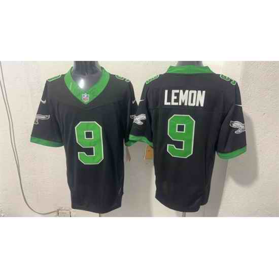 Men Philadelphia Eagles  9 Makai Lemon Black 2026 Draft F U S E Vapor Untouchable Limited Stitched Football Jersey
