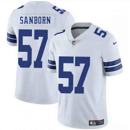 Men Dallas Cowboys 57 Jack Sanborn White 2025 Vapor Untouchable Limited Stitched Football Jersey