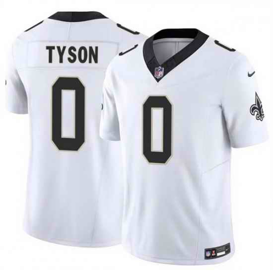 Men New Orleans Saints  0 Jordyn Tyson White 2026 F U S E Vapor Limited Stitched Football Jersey