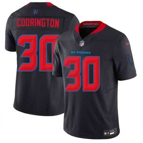 Men Houston Texans  30 Brandon Codrington Navy 2nd Alternate 2026 F U S E  Vapor Limited Stitched Football Jersey