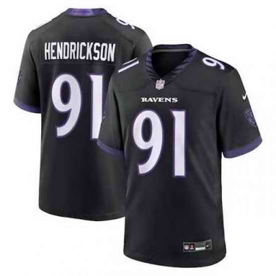 Baltimore Ravens 91 Trey Hendrickson Black 2026 Vapor Limited Jersey
